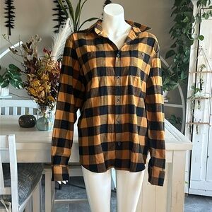 🐞Wind River outfitters CO flannel M, Buffalo paid classic fit, yellow&black